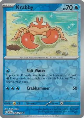 151 Set Krabby #98/165 reverse holo